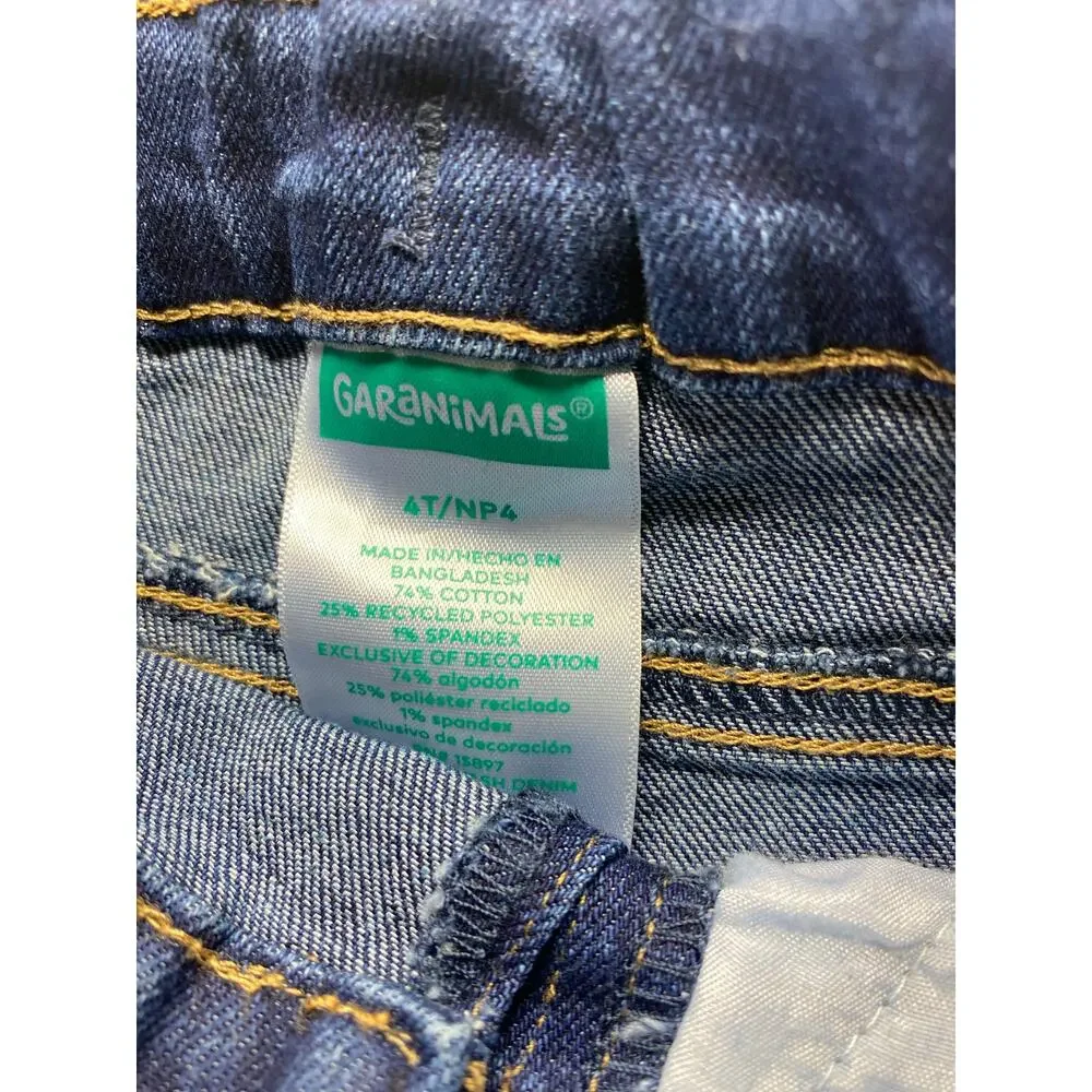 Garanimals Girls Skinny Fit Blue Adjustable Waist Jeans Size 4T